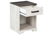 Shawburn Whitewash/Charcoal Gray Nightstand - EB4121-191 - DMV Furniture