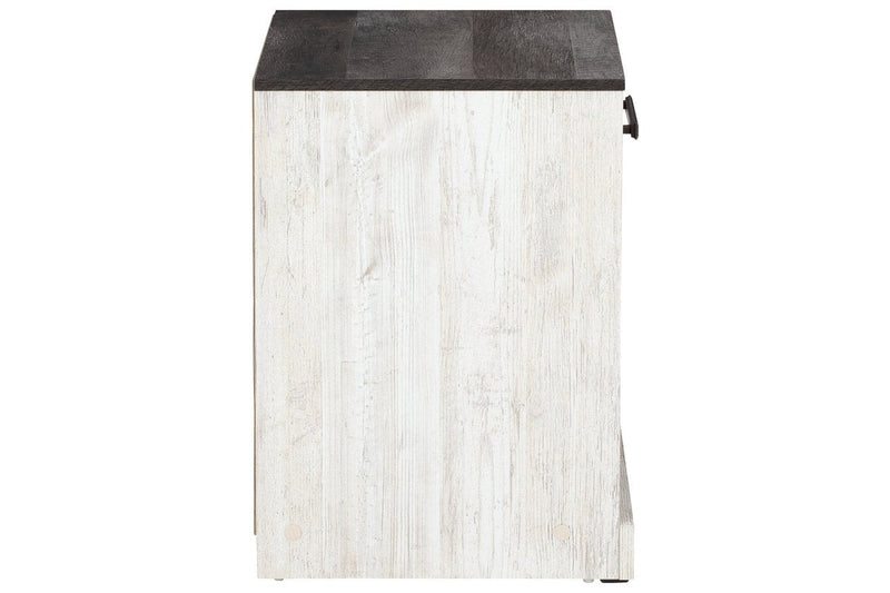 Shawburn Whitewash/Charcoal Gray Nightstand - EB4121-191 - DMV Furniture