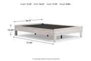 Shawburn Whitewash Full Platform Bed - DMV FurnitureFull Bed