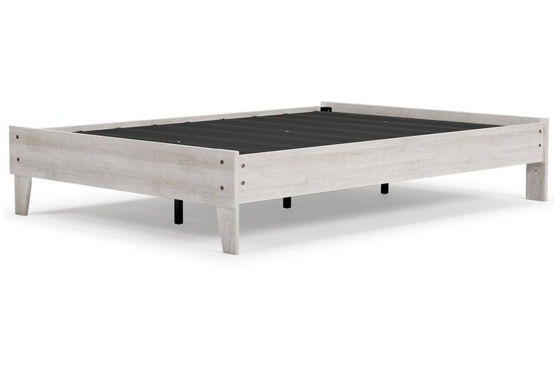 Shawburn Whitewash Full Platform Bed - DMV FurnitureFull Bed