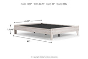 Shawburn Whitewash Queen Platform Bed - DMV FurnitureQueen Bed
