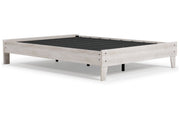 Shawburn Whitewash Queen Platform Bed - DMV FurnitureQueen Bed