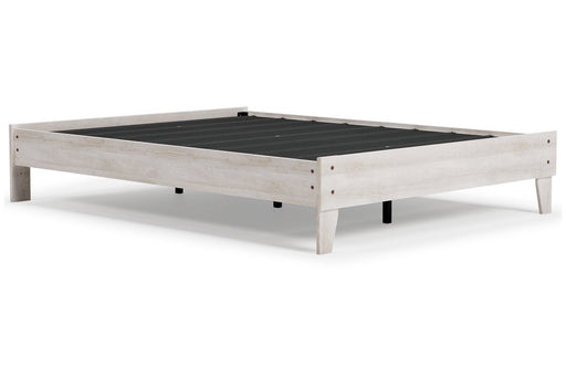 Shawburn Whitewash Queen Platform Bed - DMV FurnitureQueen Bed