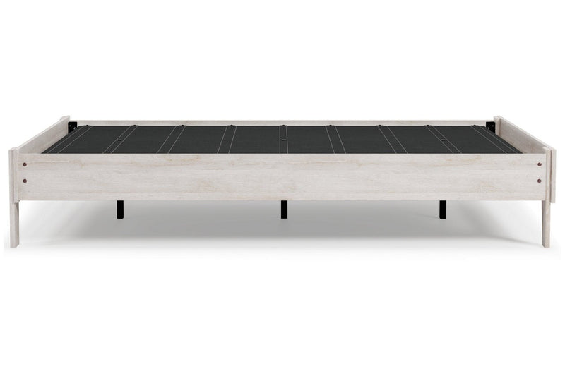 Shawburn Whitewash Queen Platform Bed - DMV FurnitureQueen Bed