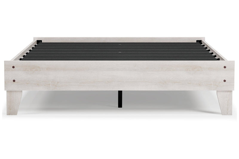 Shawburn Whitewash Queen Platform Bed - DMV FurnitureQueen Bed