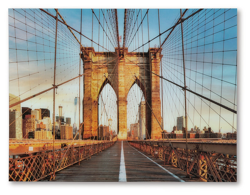 Shayward Blue/Amber Wall Art - A8000435