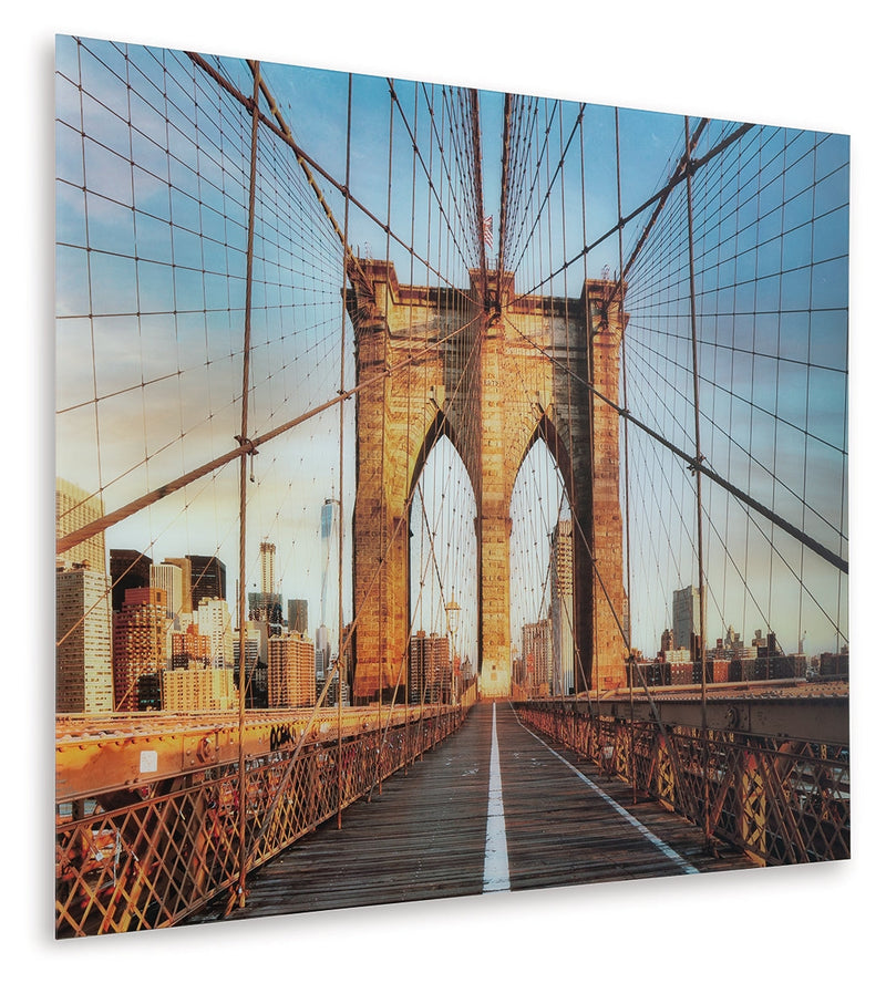 Shayward Blue/Amber Wall Art - A8000435