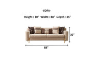 Shelby 3-pieces (Sofa & 2 Chair) Livingroom Set Beige in Beige - 101-SHE-ORK-311