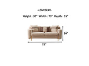 Shelby 4-pieces (2 Sofa & 2 Chair) Livingroom Set Beige in Beige - 101-SHE-ORK-321