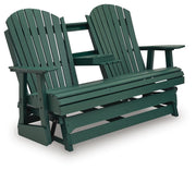 Shell Beach Green Outdoor Loveseat Glider - PCP115-835