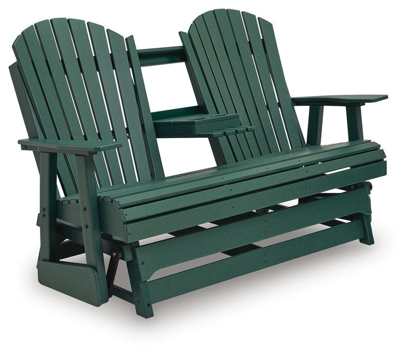 Shell Beach Green Outdoor Loveseat Glider - PCP115-835