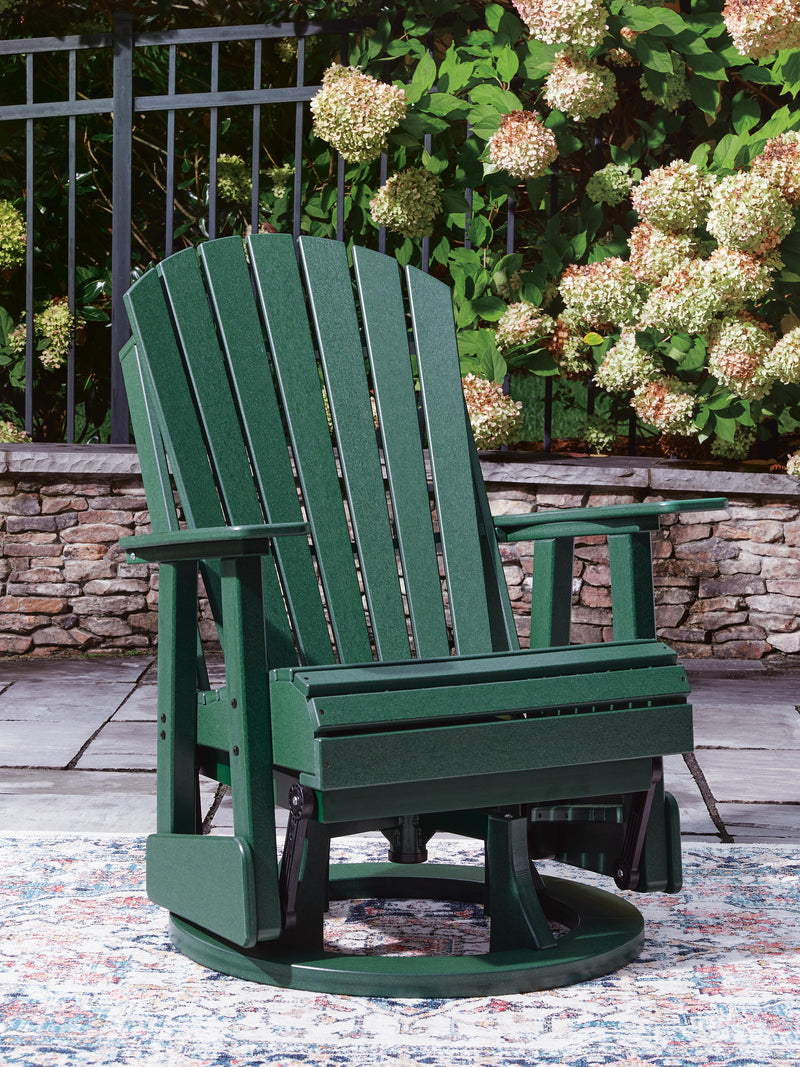 Shell Beach Green Outdoor Swivel Glider Chair - PCP115-820