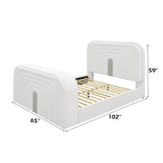 Shelyn EK Bed w/LED, TV Cabinet, Fireplace & Bluetooth - BD04751EK