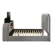 Shelyn EK Bed w/LED, TV Stand, Fireplace & Bluetooth - BD05651EK
