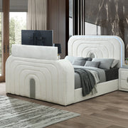 Shelyn Queen Bed w/LED, TV Cabinet, Fireplace & Bluetooth - BD04752Q