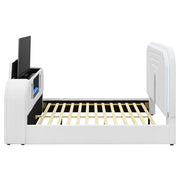 Shelyn Queen Bed w/LED, TV Cabinet, Fireplace & Bluetooth - BD04752Q