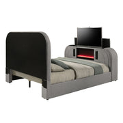 Shelyn Queen Bed w/Led, TV Stand, Fireplace & Bluetooth - BD05652Q