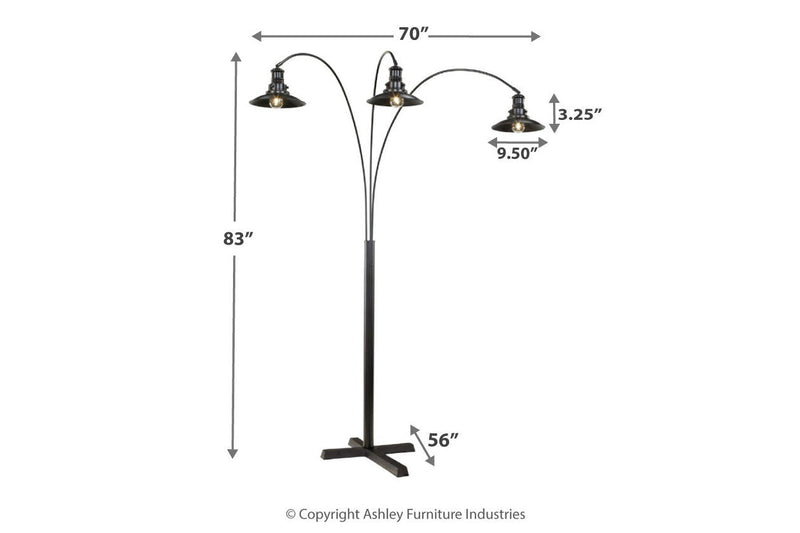 Sheriel Black Floor Lamp - DMV FurnitureFloor Lamps
