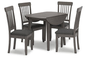 Shullden Gray Dining Table and 4 Chairs - DMV FurnitureDining Room Set