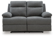 Side-Swipe Charcoal Reclining Loveseat - PC9140686