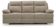 Side-Swipe Mocha Reclining Sofa and Loveseat - PC91405U1