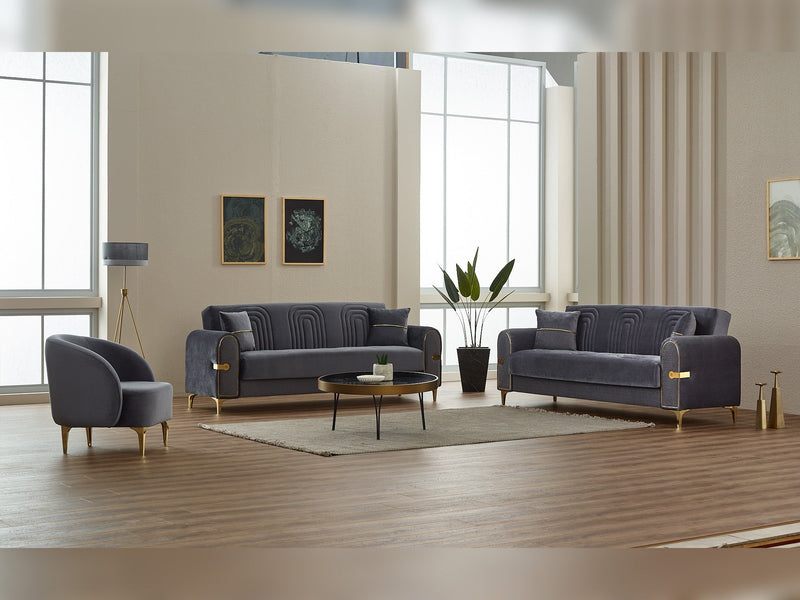 Siderno Chair in Dark Grey - 200-SIM-SID-VELVET412-B