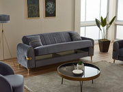 Siderno Convertible Sofa in Dark Grey - 200-SIM-SID-VELVET412-3