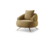 Sidney 3-pieces (Sofa & Loveseat & Chair) Livingroom in White - Orange - 200-ELIF-SID-A204-321