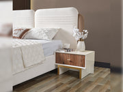 Sidney Bedroom (Queen Frame With Headboard & Dresser With Mirror & Ottoman & 2 Nightstand) - 200-ELIF-SID-A201-QBED-SET