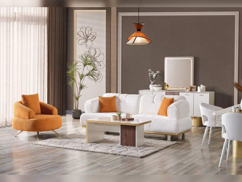 Sidney Convertible Loveseat in Beige - 200-ELIF-SID-A206-2
