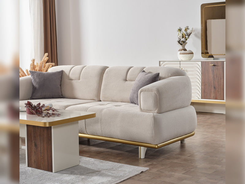 Sidney Convertible Loveseat in Cream - 200-ELIF-SID-A205-2