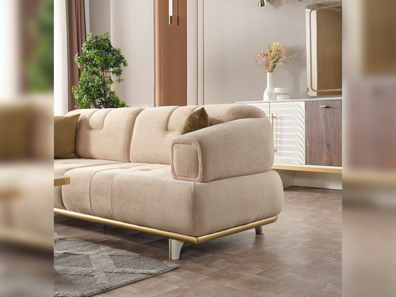 Sidney Convertible Loveseat in Cream - 200-ELIF-SID-A205-2