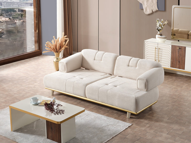 Sidney Convertible Loveseat in White - 200-ELIF-SID-A204-2