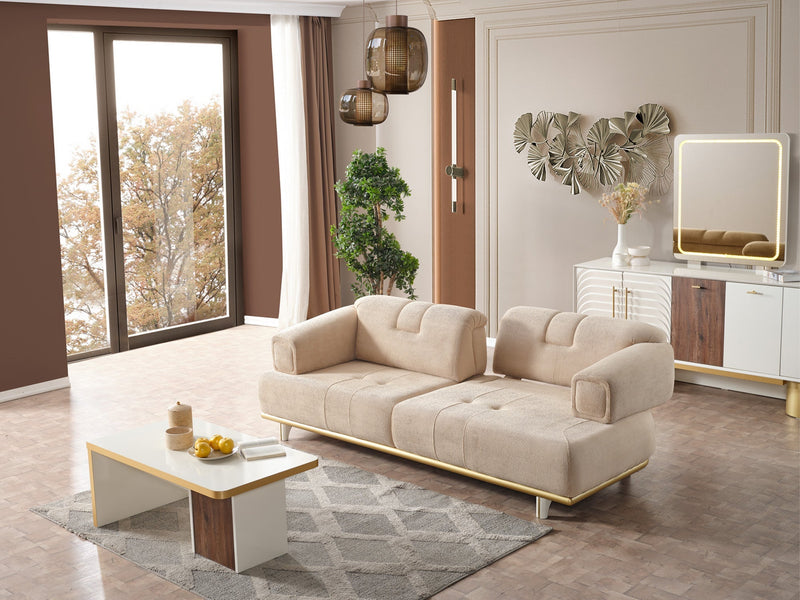 Sidney Convertible Loveseat in White - 200-ELIF-SID-A204-2