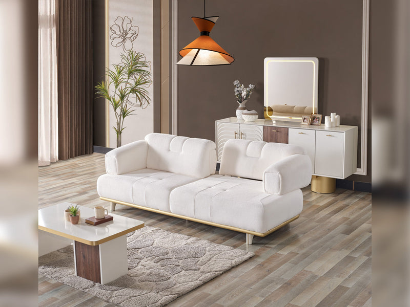 Sidney Convertible Sofa in White - 200-ELIF-SID-A204-3