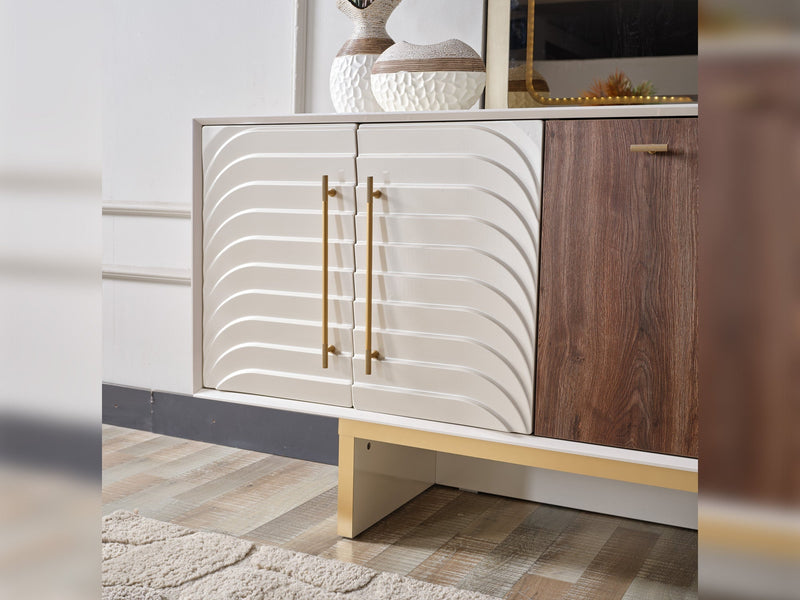 Sidney Diningroom (Consol With Mirror & Dining Table & 6 Dining Chair) - 200-ELIF-SID-A202-DT-6-SET