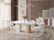 Sidney Diningroom (Consol With Mirror & Dining Table & 6 Dining Chair) - 200-ELIF-SID-A202-DT-6-SET