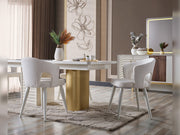 Sidney Diningroom (Consol With Mirror & Dining Table & 6 Dining Chair) - 200-ELIF-SID-A202-DT-6-SET