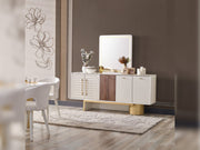 Sidney Diningroom (Consol With Mirror & Dining Table & 6 Dining Chair) - 200-ELIF-SID-A202-DT-6-SET