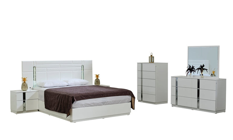 Sienna 5 Drawer Chest in White - 120-SIE-CHE-W