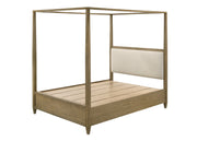 Sienna Rustic Natural Queen Canopy Platform Bed - DMV FurnitureQueen Bed