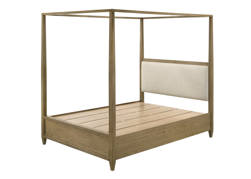 Sienna Rustic Natural Queen Canopy Platform Bed - DMV FurnitureQueen Bed