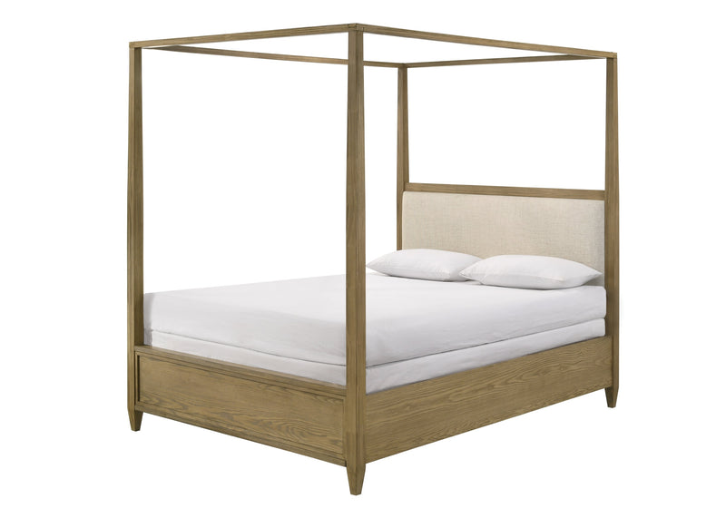 Sienna Rustic Natural Queen Canopy Platform Bed - DMV FurnitureQueen Bed