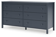 Simmenfort Full Panel Headboard with Dresser and Chest in Navy Blue - PKG020613