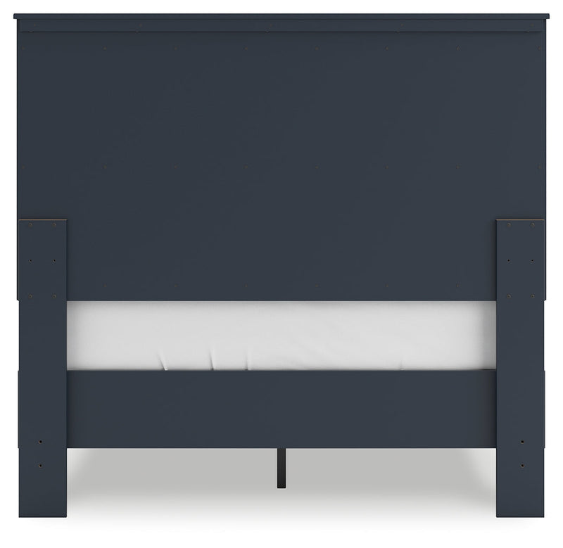 Simmenfort Full Panel Headboard with Dresser, Chest and Nightstand in Navy Blue - PKG020614