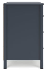 Simmenfort Full Panel Headboard with Dresser, Chest and Nightstand in Navy Blue - PKG020614