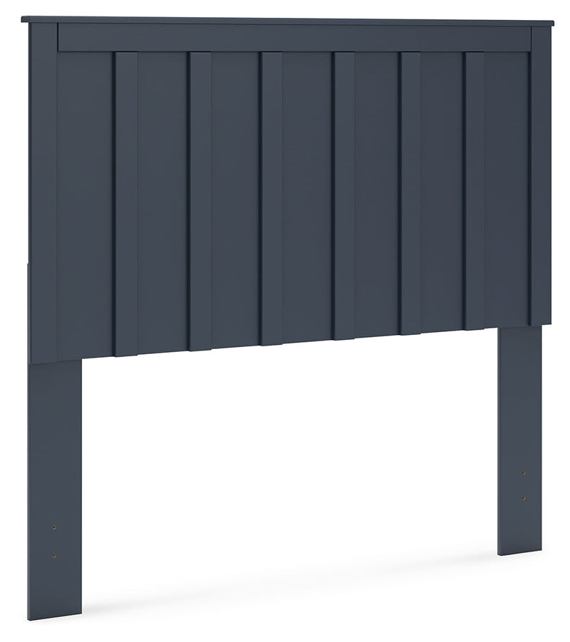 Simmenfort Full Panel Headboard with Dresser in Navy Blue - PKG020609