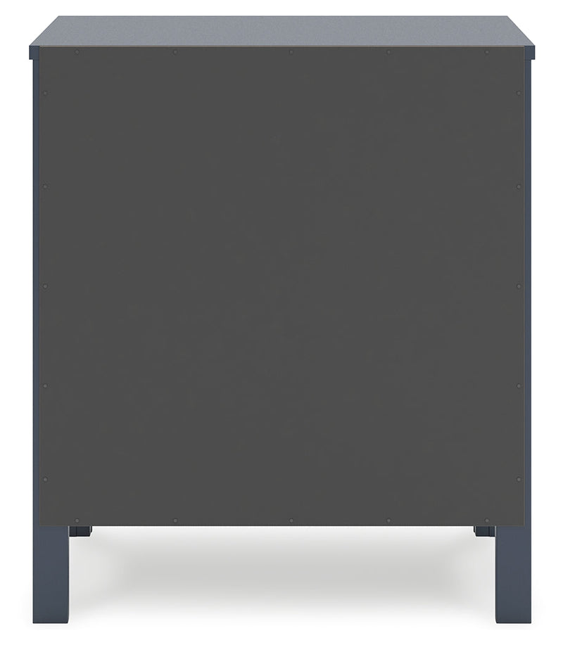 Simmenfort Full Platform Bed with Dresser and 2 Nightstands in Navy Blue - PKG020624