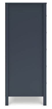 Simmenfort Full Platform Bed with Dresser and Chest in Navy Blue - PKG020627