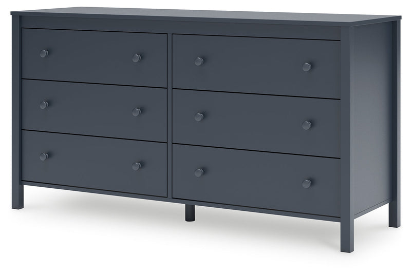 Simmenfort Full Platform Bed with Dresser and Nightstand in Navy Blue - PKG020626